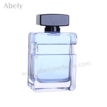 Bouteille de parfum en verre bleu en forme de 150ml